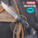 Damaškový nôž Damascus knife Blue Mesh HoneyComb Kandar N614