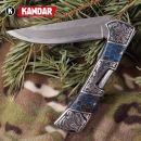 Damaškový nôž Damascus knife Blue Mesh HoneyComb Kandar N614