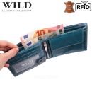 Peňaženka kožená WILD Things Only 5501 RFiD tyrkys