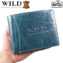 Peňaženka kožená WILD Things Only 5501 RFiD tyrkys