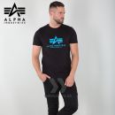 Alpha Industries Tričko Basic black/blue