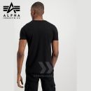 Alpha Industries Tričko Basic Foil Print black/gold