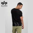 Alpha Industries Tričko Basic Foil Print black/yellow gold