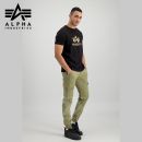 Alpha Industries Tričko Basic Foil Print black/yellow gold