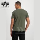 Alpha Industries Tričko Alpha Label T dark olive