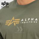 Alpha Industries Tričko Alpha Label T dark olive