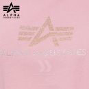 Alpha Industries Tričko Crystal T Wmn silver pink