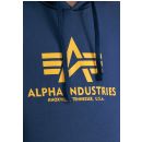 Alpha Industries Mikina Basic Hoody new navy/wheat