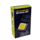 Príručne COB svetlo s batériou a karabínkou Keychain Light USB