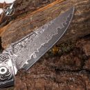 Damaškový zatvárací nôž Mystery Damascus knife 73 Layers 18926