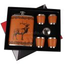 Likérka v súprave Jeleň SET Hip Flask Set 8 Oz