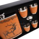 Likérka v súprave Jeleň SET Hip Flask Set 8 Oz