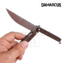 DAMASCUS Fine Wood Motýlik zatvárací nôž 02255