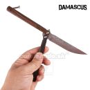 DAMASCUS Fine Wood Motýlik zatvárací nôž 02255