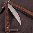 DAMASCUS Fine Wood Motýlik zatvárací nôž 02255