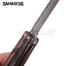 DAMASCUS Fine Wood Motýlik zatvárací nôž 02255