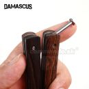 DAMASCUS Fine Wood Motýlik zatvárací nôž 02255
