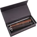 DAMASCUS Fine Wood Motýlik zatvárací nôž 02255