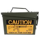 Obrázok 14. Kovový Ammo Box Cal. 30mm Caution Risk