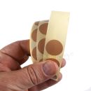 Obrázok 1. Hnedé nálepky na terče 20 mm x 1000ks Tan