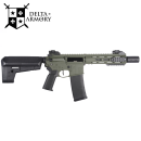 Obrázok 1. Delta Armory airsoft zbraň M4 AR15 M-LOK SilentOps 8" Charlie Oliva