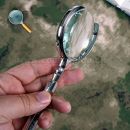 Lupa 70mm Luxury strieborná Silver Magnifier RUSSIA