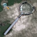 Lupa 70mm Luxury strieborná Silver Magnifier RUSSIA