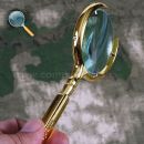 Lupa 70mm Luxury zlatá Gold Magnifier RUSSIA