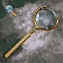 Lupa 70mm Luxury zlatá Gold Magnifier RUSSIA