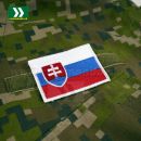Nášivka vlajka Slovenska 75x53mm so suchým zipsom