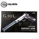 Airsoft Pistol Galaxy G10A Silencer Full Metal ASG 6mm