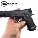 Airsoft Pistol Galaxy G10A Silencer Full Metal ASG 6mm