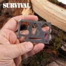Karta na prežitie INOX 11v1 Survival Card Stainless Steel
