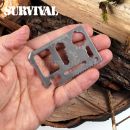 Karta na prežitie INOX 11v1 Survival Card Stainless Steel