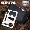 Karta na prežitie INOX 11v1 Survival Card Stainless Steel