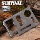 Karta na prežitie INOX 11v1 Survival Card Stainless Steel