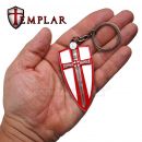 Kľúčenka Templársky štít kovová s krúžkom Sword Temlar 09438