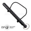 ESP KBT-01 Kubotan Black Plastic Round s krúžkom a lankom