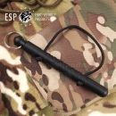 ESP KBT-01 Kubotan Black Plastic Round s krúžkom a lankom