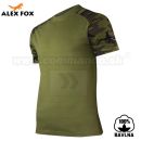 Alex Fox Pánske tričko Raglan Military Camouflage maskáčové