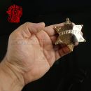 Odznak Sheriff Šerif pozlátený 24 karat Denix s drevenou krabičkou