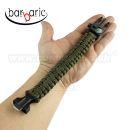 Barbaric Survival Green Paracord náramok s kresadlom a kompasom