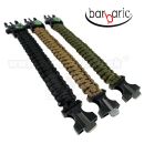 Barbaric Survival Green Paracord náramok s kresadlom a kompasom