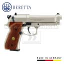 Vzduchová pištoľ Beretta M92FS nickel CO2 4,5mm drevené strienky