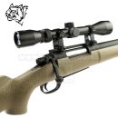 Airsoft Sniper Rifle Snow Wolf SW-04 Tan Scope 3-9x40 6mm