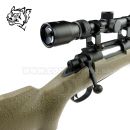 Airsoft Sniper Rifle Snow Wolf SW-04 Tan Scope 3-9x40 6mm