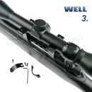 Airsoft Sniper Well MB07D Black Set ASG 6mm