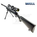 Airsoft Sniper Well MB07D Black Set ASG 6mm