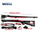 Airsoft Sniper Well MB07D Black Set ASG 6mm