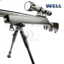 Airsoft Sniper Well MB07D Black Set ASG 6mm